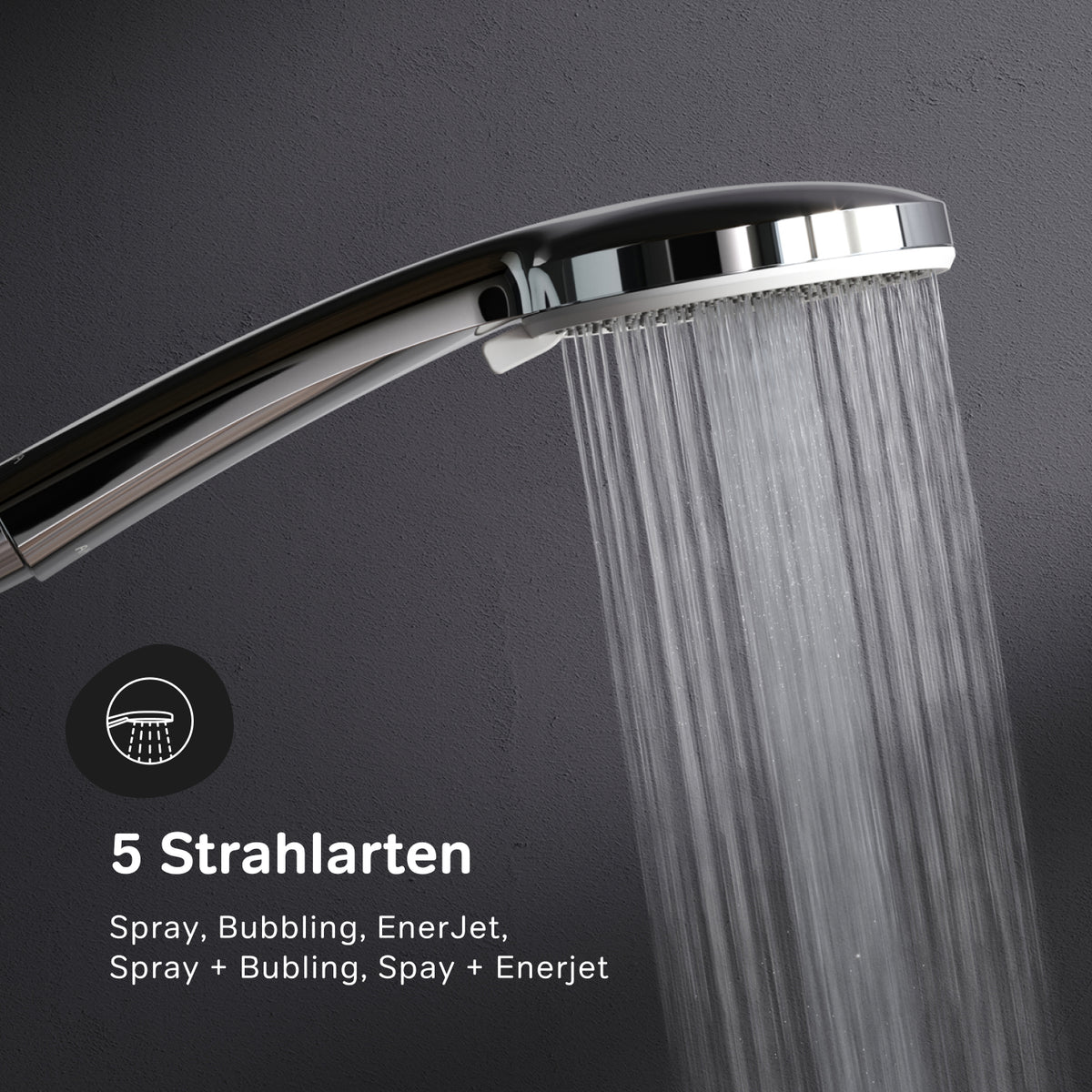 Système de douche Play avec thermostat et douche à effet pluie–F078Z400