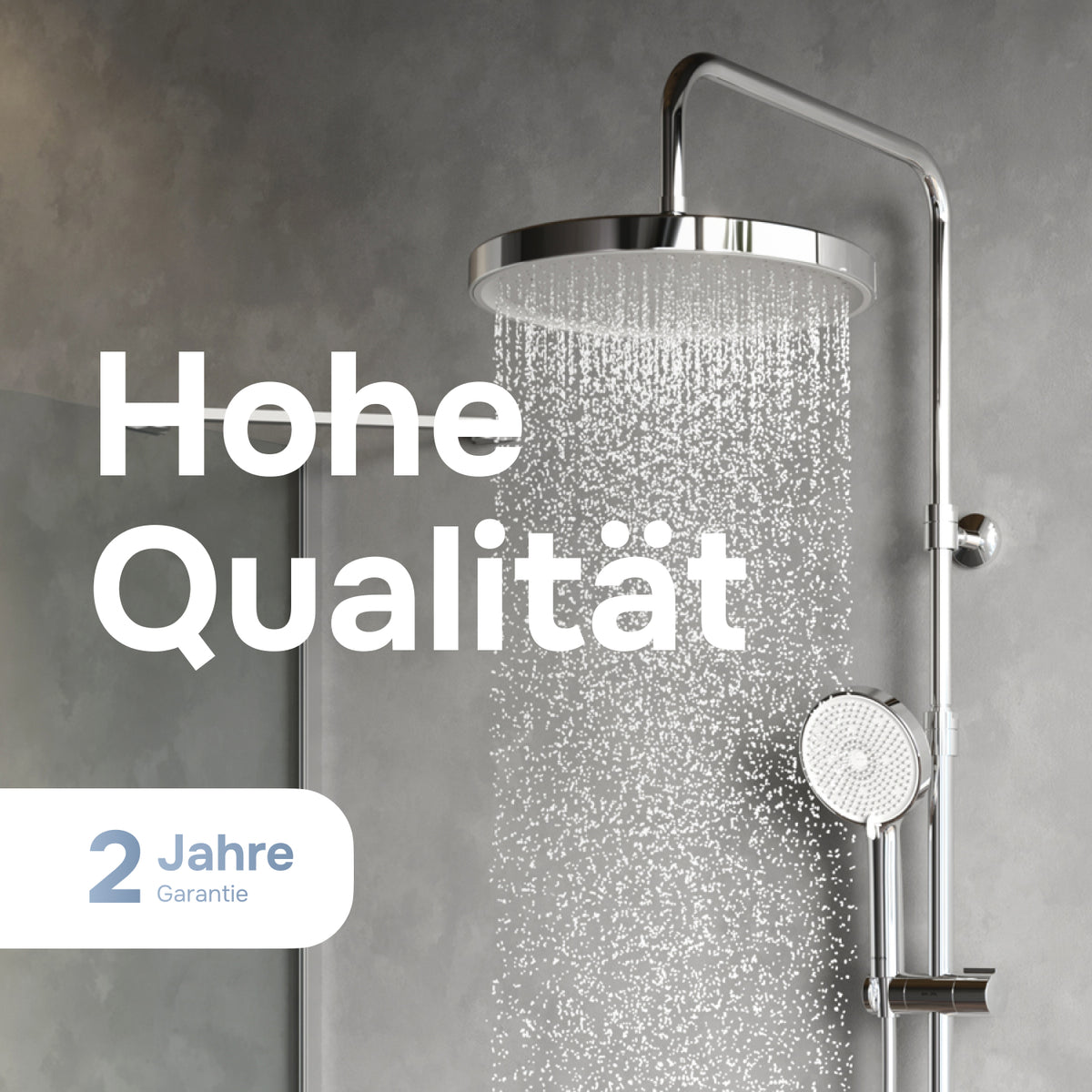 Système de douche Play avec thermostat et douche à effet pluie–F078Z400