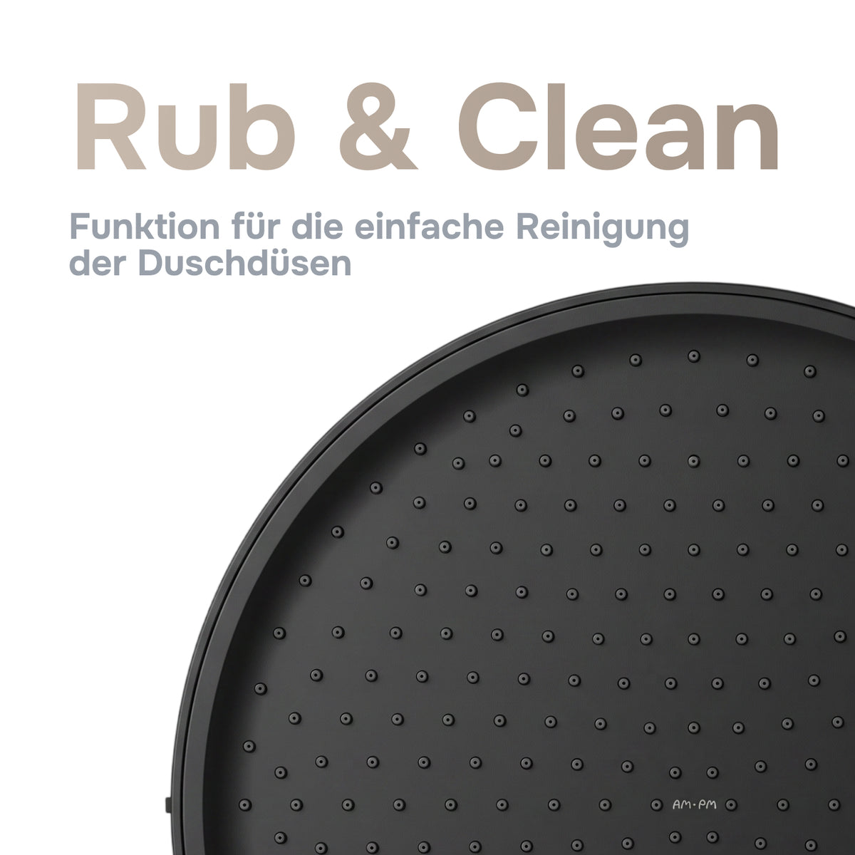 Système de douche Play avec thermostat et pommeau de douche effet pluie, noir–F078Z422