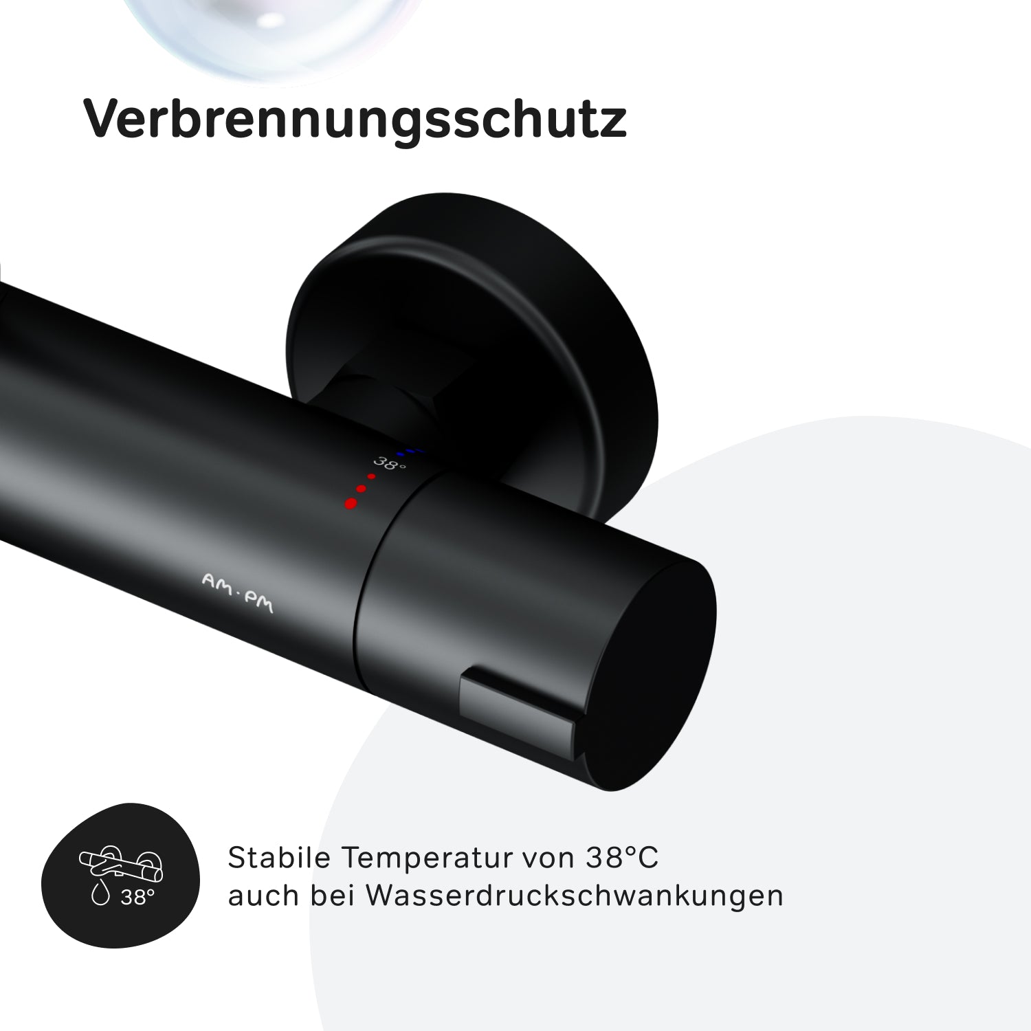 Système de douche avec thermostat F078Z422, ensemble de douche effet pluie Play, colonne de douche, noir