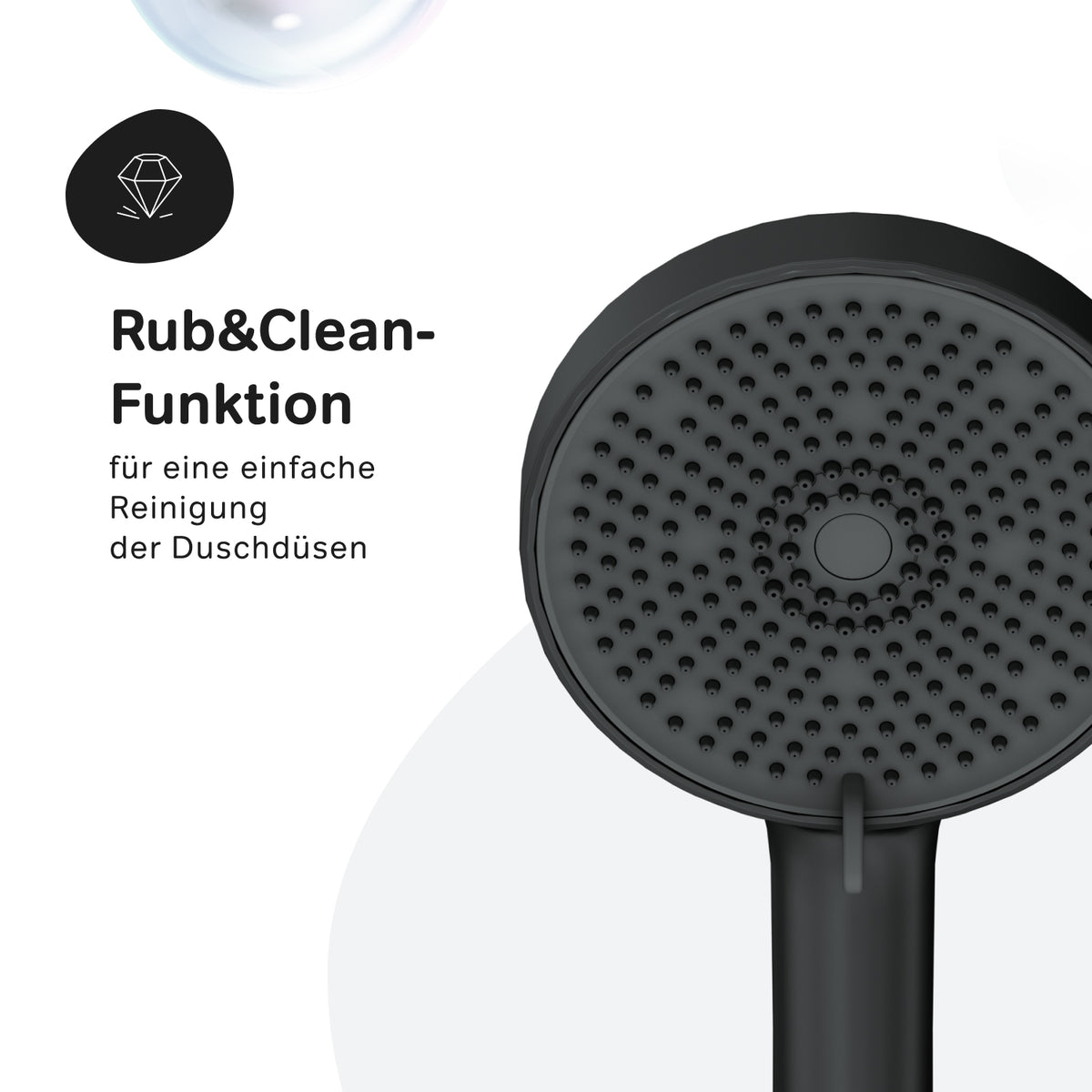 Système de douche Play avec thermostat et pommeau de douche effet pluie, noir–F078Z422
