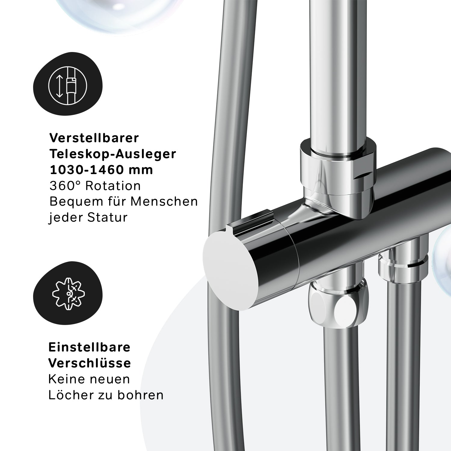 F0790000 Duschsystem Gem Regendusche set Duschsäule ampm-store.de