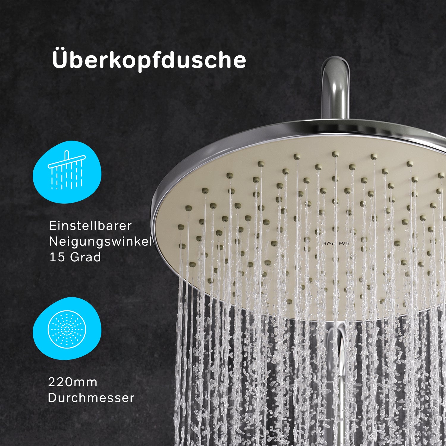 F0790000 Duschsystem Gem Regendusche set Duschsäule ampm-store.de