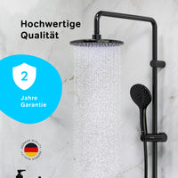 F0790022 Duschsystem Gem Regendusche set Duschsäule, Schwarz ampm-store.de