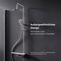 F079H700 Duschsystem mit Regalmischer Flash Regendusche set Duschsäule ampm-store.de