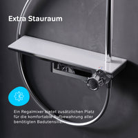 F079H700 Duschsystem mit Regalmischer Flash Regendusche set Duschsäule ampm-store.de
