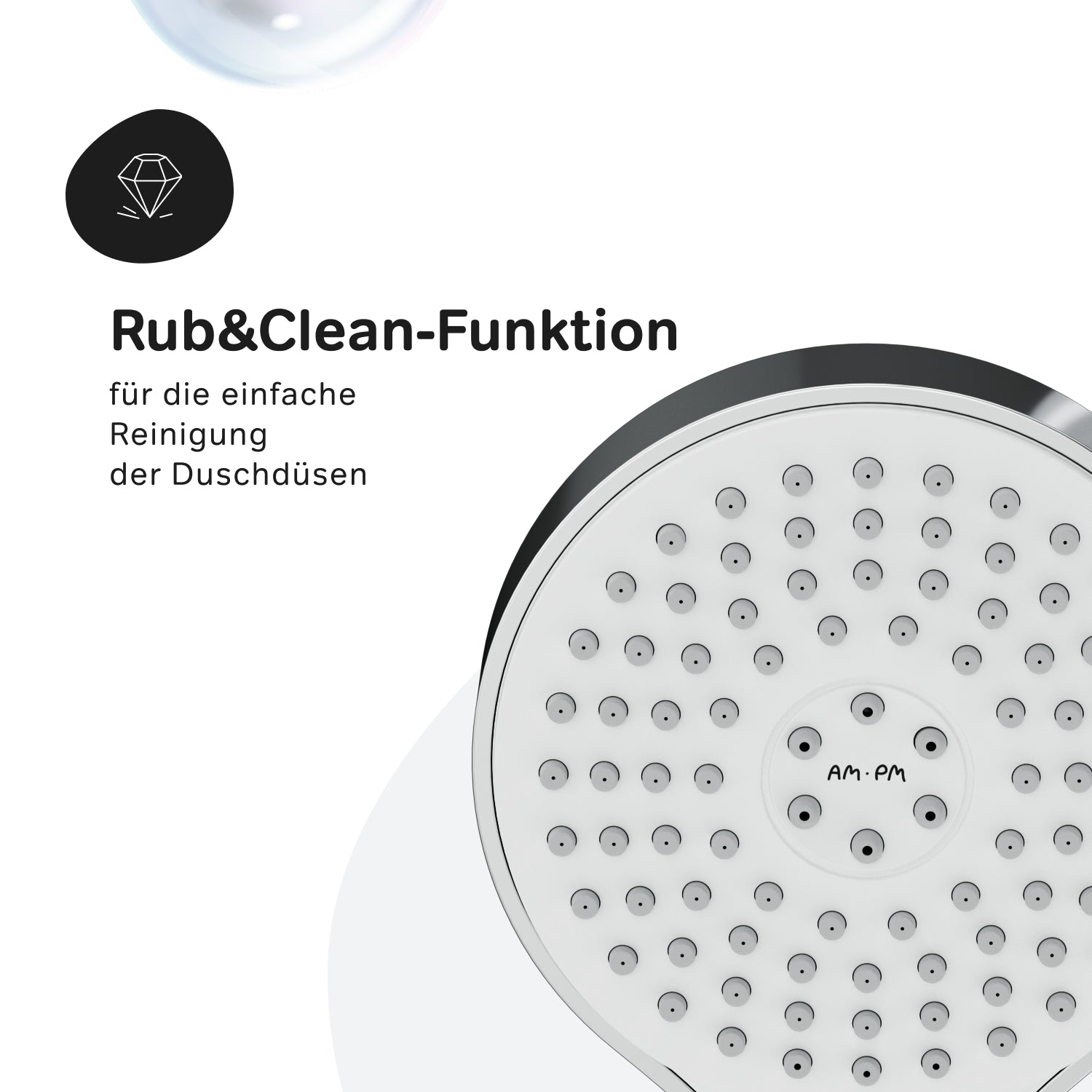 F079H700 Duschsystem mit Regalmischer Flash Regendusche set Duschsäule ampm-store.de