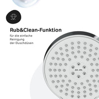 F079H700 Duschsystem mit Regalmischer Flash Regendusche set Duschsäule ampm-store.de