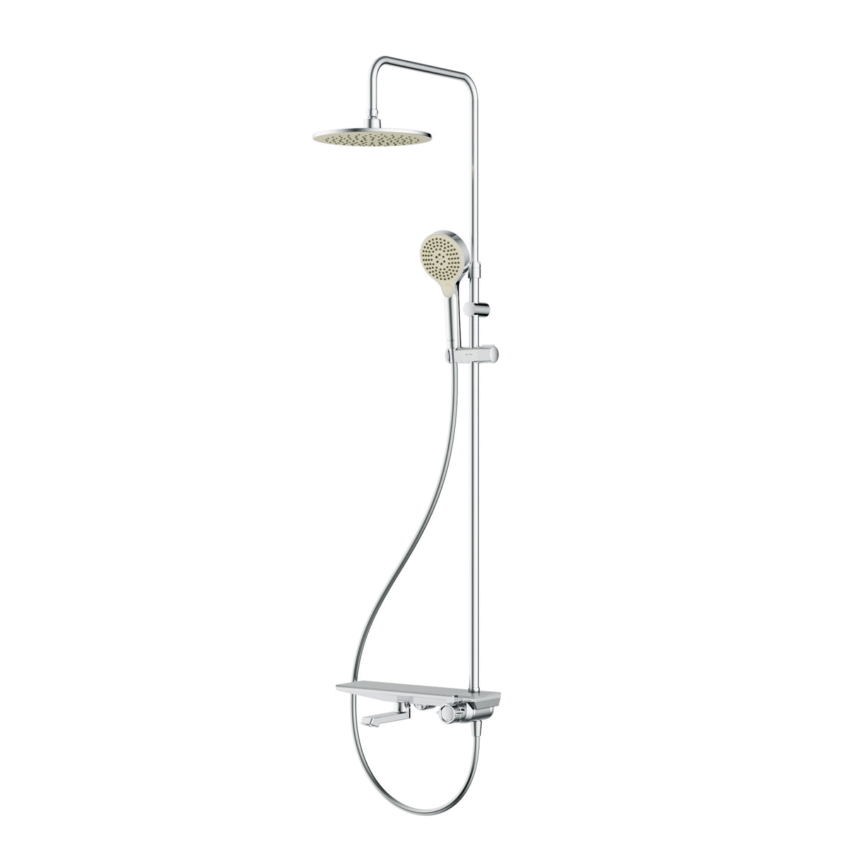 F079H700 Duschsystem mit Regalmischer Flash Regendusche set Duschsäule ampm-store.de