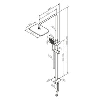 F07FA000 Duschsystem Func Regendusche set Duschsäule ampm-store.de