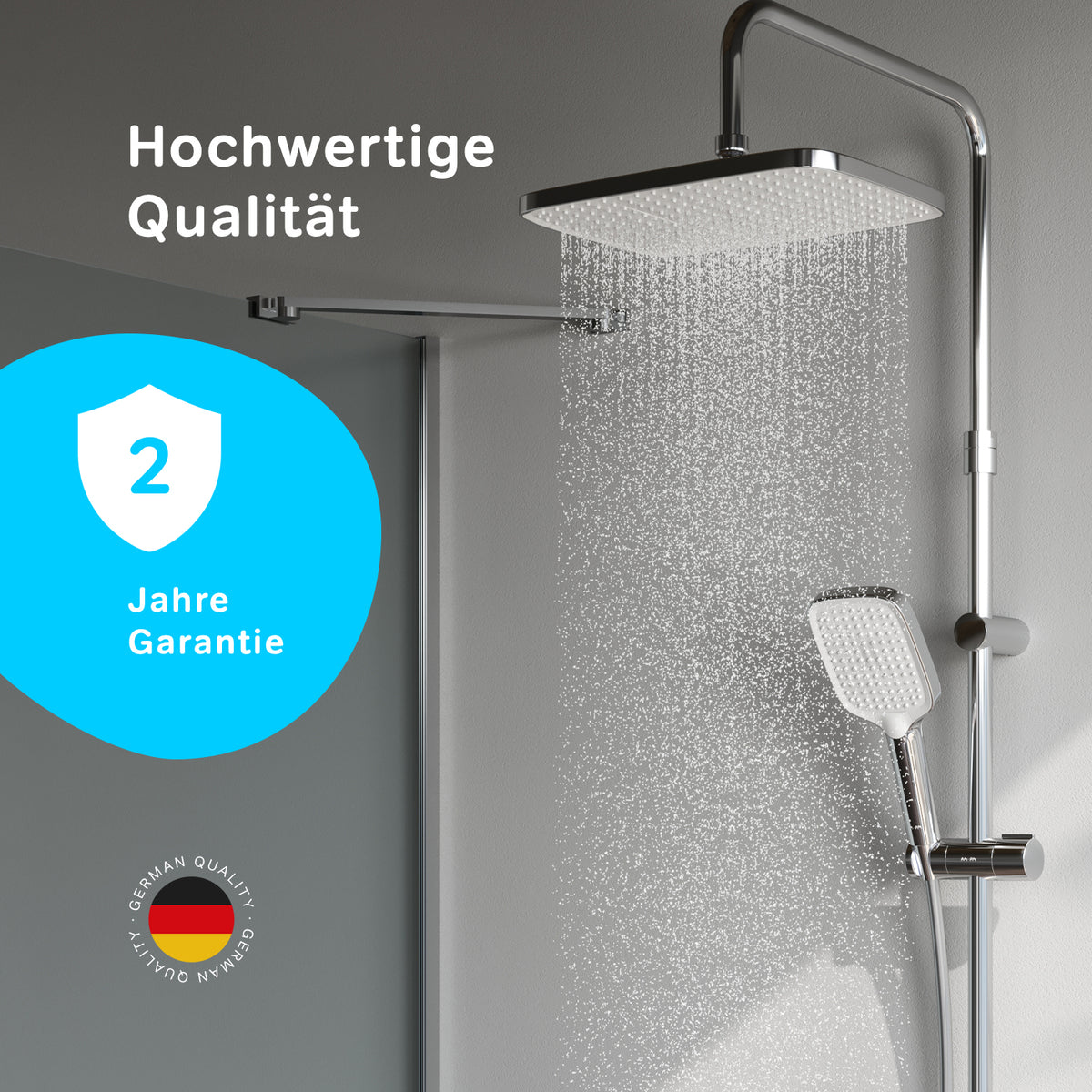 F07FA000 Duschsystem Func Regendusche set Duschsäule ampm-store.de