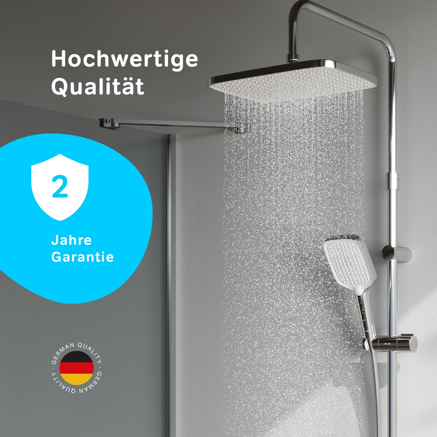 F07FA000 Duschsystem Func Regendusche set Duschsäule ampm-store.de