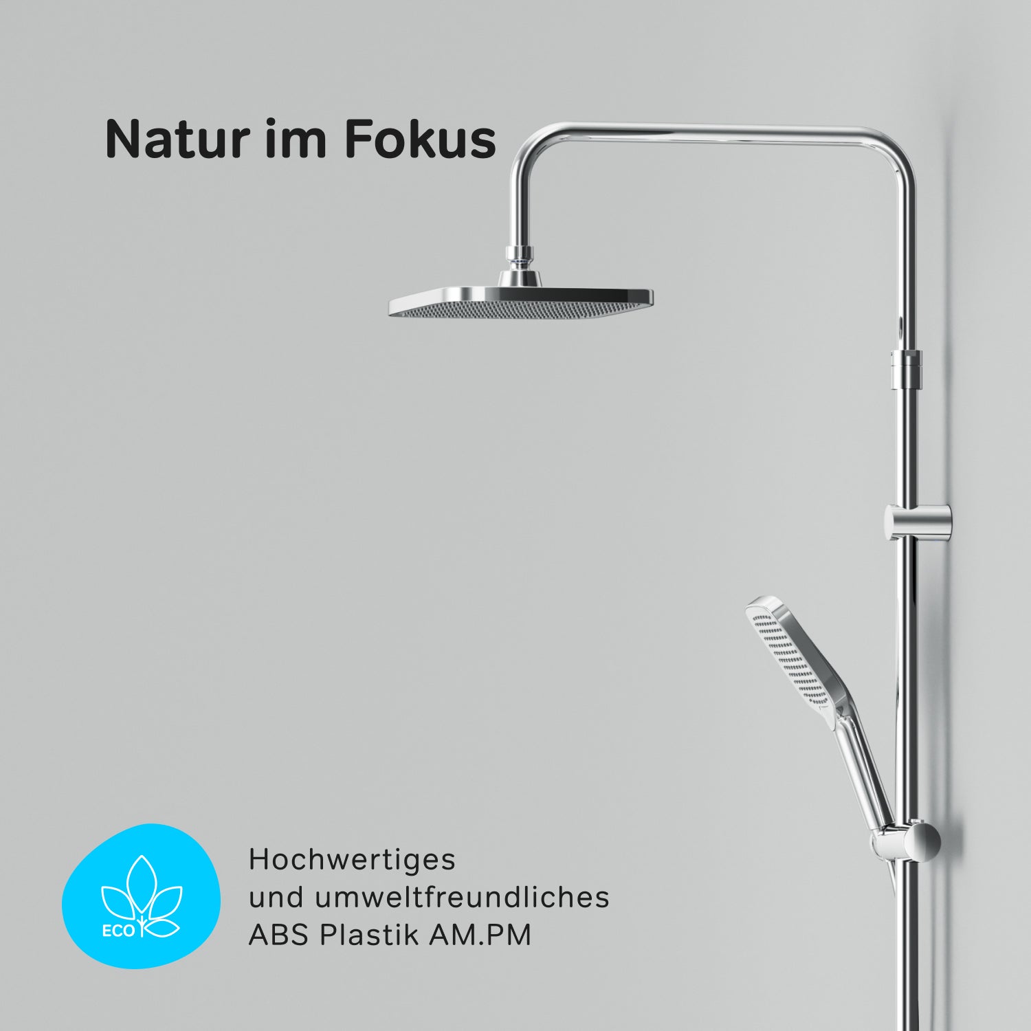 F07FA200 Système de douche avec robinetterie de douche thermostatique Func ensemble de douche à effet pluie colonne de douche