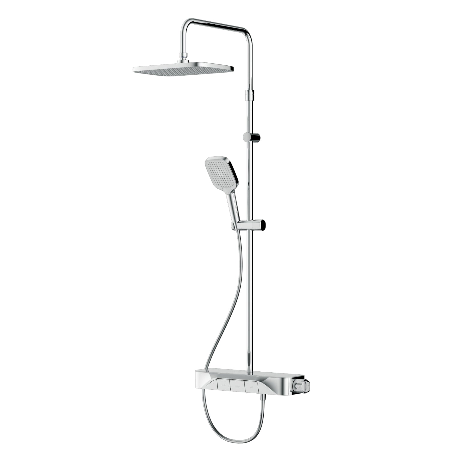 F07FA200 Système de douche avec robinetterie de douche thermostatique Func ensemble de douche à effet pluie colonne de douche