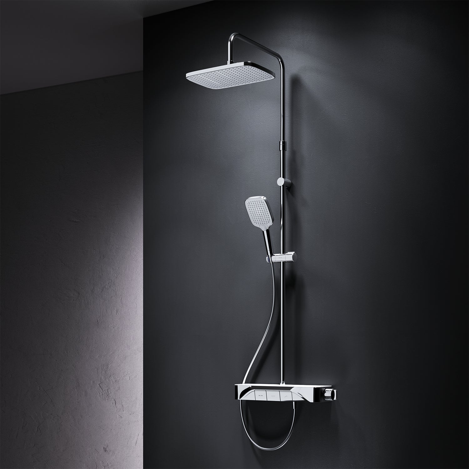 F07FA200 Système de douche avec robinetterie de douche thermostatique Func ensemble de douche à effet pluie colonne de douche