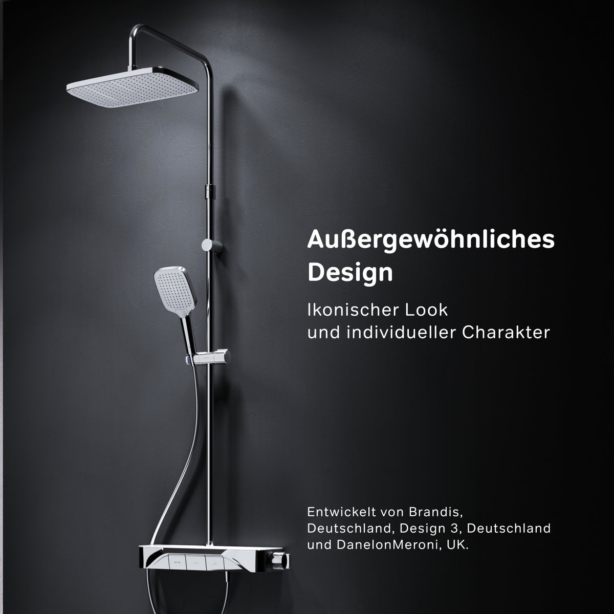 Système de douche Func avec thermostat et douche de pluie–F07FA200