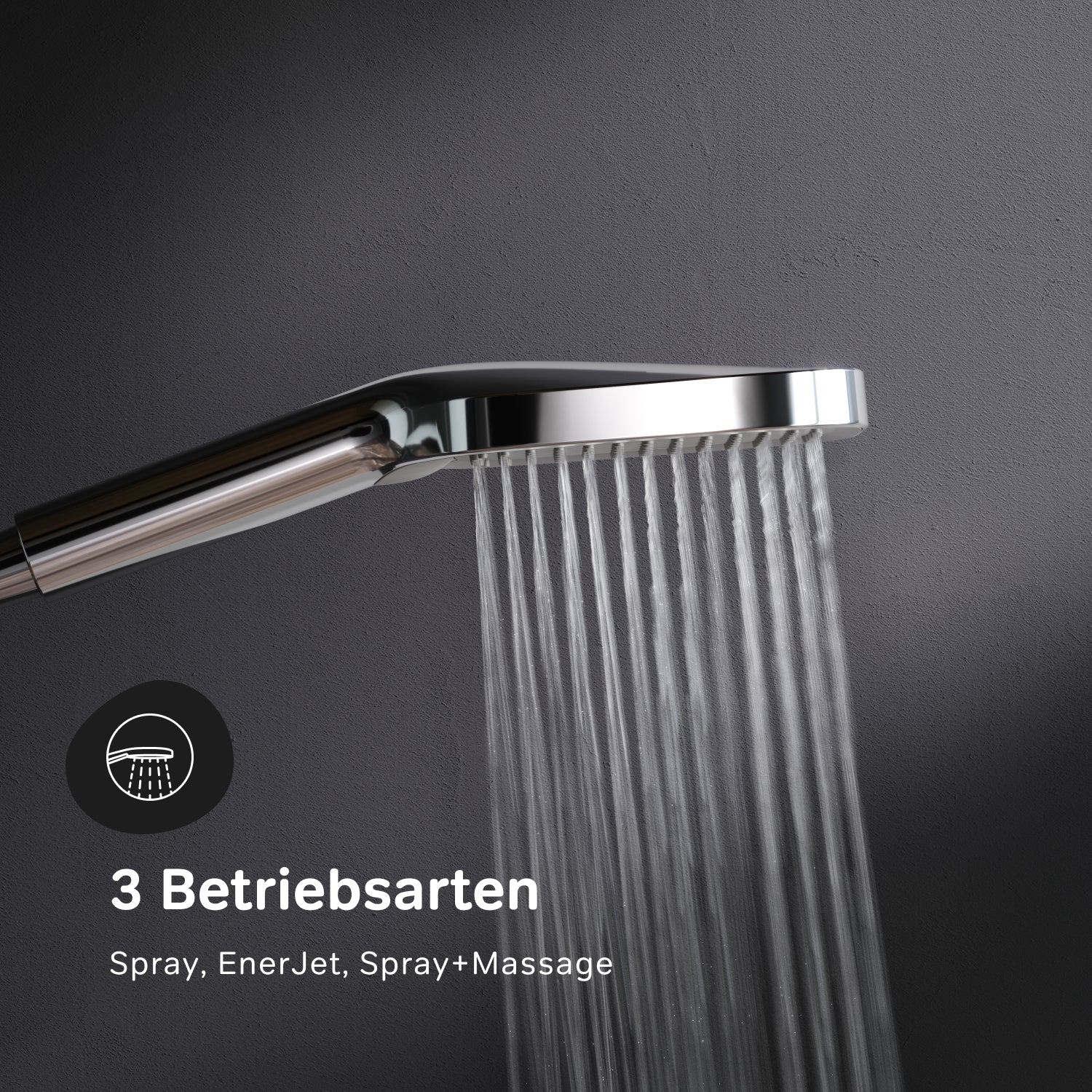 F07FA200 Système de douche avec robinetterie de douche thermostatique Func ensemble de douche à effet pluie colonne de douche