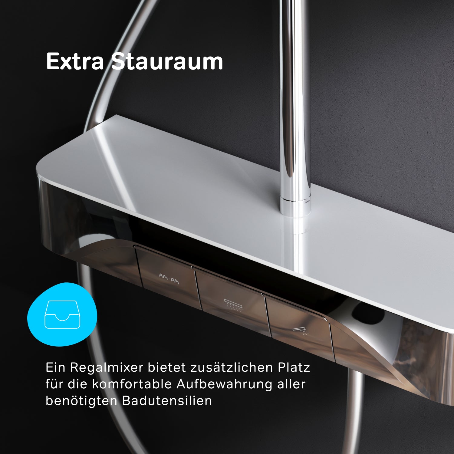 F07FA200 Système de douche avec robinetterie de douche thermostatique Func ensemble de douche à effet pluie colonne de douche