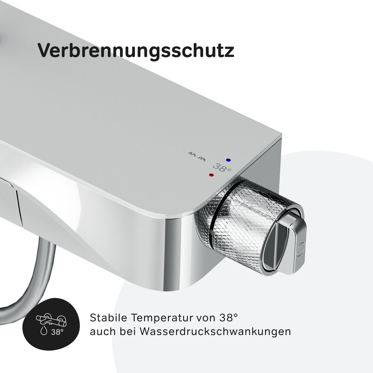 Système de douche Func avec thermostat et douche de pluie–F07FA200
