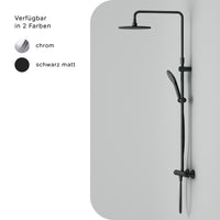 F07LA422 Duschsystem mit Thermostat Duscharmatur Like Regendusche set Duschsäule, Schwarz ampm-store.de