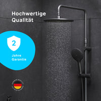 F07LA422 Duschsystem mit Thermostat Duscharmatur Like Regendusche set Duschsäule, Schwarz ampm-store.de