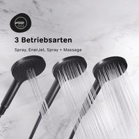 F07LA422 Duschsystem mit Thermostat Duscharmatur Like Regendusche set Duschsäule, Schwarz ampm-store.de