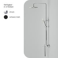 F07LA500 Duschsystem mit Thermostat Armatur und Wanneneinlauf Like Regendusche set Duschsäule ampm-store.de