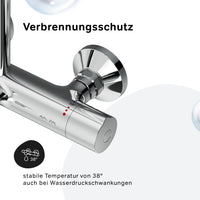 F07LA500 Like ShowerSpot mit Thermostat Armatur und Wanneneinlauf | Online Store von AM.PM