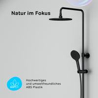 F07LA522 Like ShowerSpot mit Thermostat Armatur und Wanneneinlauf, schwarz | Online Store von AM.PM