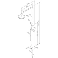 F07PA000 Duschsystem Spike Regendusche set Duschsäule ampm-store.de