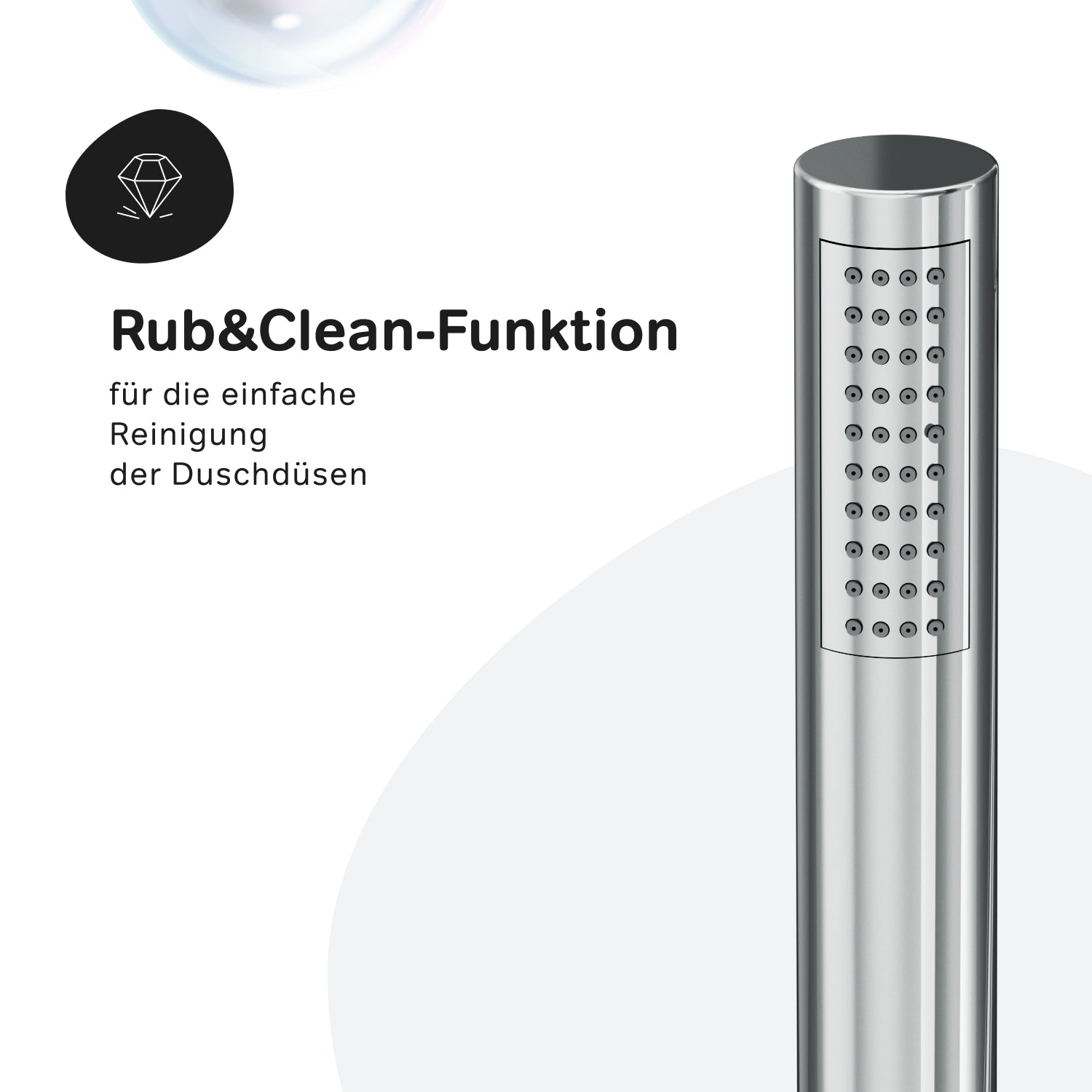 F07PA000 Duschsystem Spike Regendusche set Duschsäule ampm-store.de