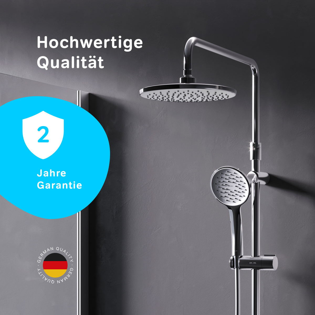 F07TA000 Duschsystem Hit Regendusche set Duschsäule ampm-store.de