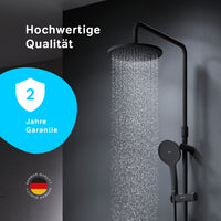 F07TA022 Duschsystem Hit Regendusche set Duschsäule, Schwarz ampm-store.de