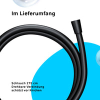 F07TA022 Duschsystem Hit Regendusche set Duschsäule, Schwarz ampm-store.de