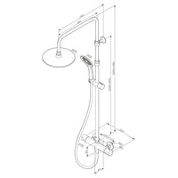F07TA400 Duschsystem mit Thermostat Duscharmatur Hit Regendusche set Duschsäule ampm-store.de