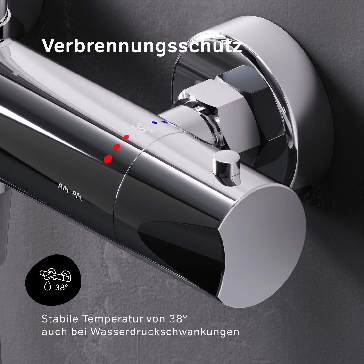 F07TA400 Hit Duschsystem mit Thermostat Duscharmatur