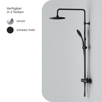 F07TA422 Duschsystem mit Thermostat Duscharmatur Hit Regendusche set Duschsäule, Schwarz ampm-store.de