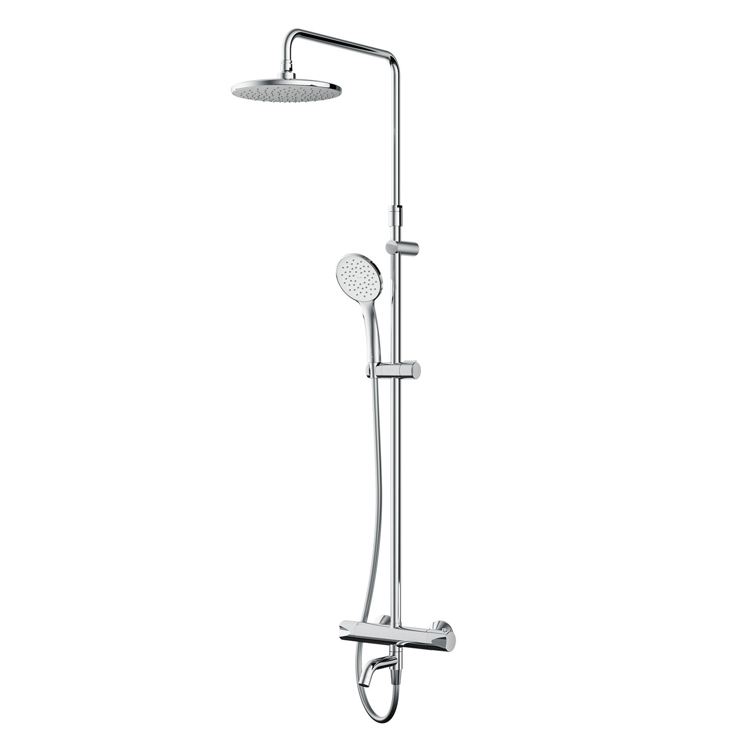 F07TA500 Duschsystem mit Thermostat Armatur und Wanneneinlauf Hit Regendusche set Duschsäule ampm-store.de