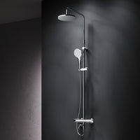 F07TA500 Duschsystem mit Thermostat Armatur und Wanneneinlauf Hit Regendusche set Duschsäule ampm-store.de
