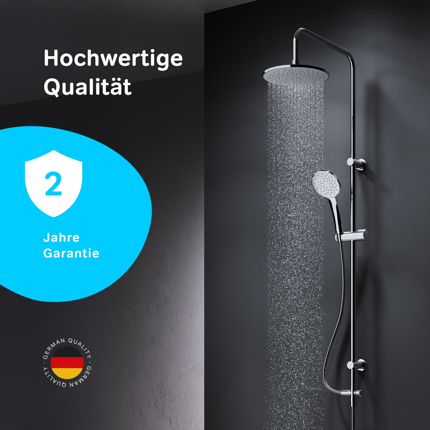 F07TB000 Duschsystem Hit Regendusche set Duschsäule