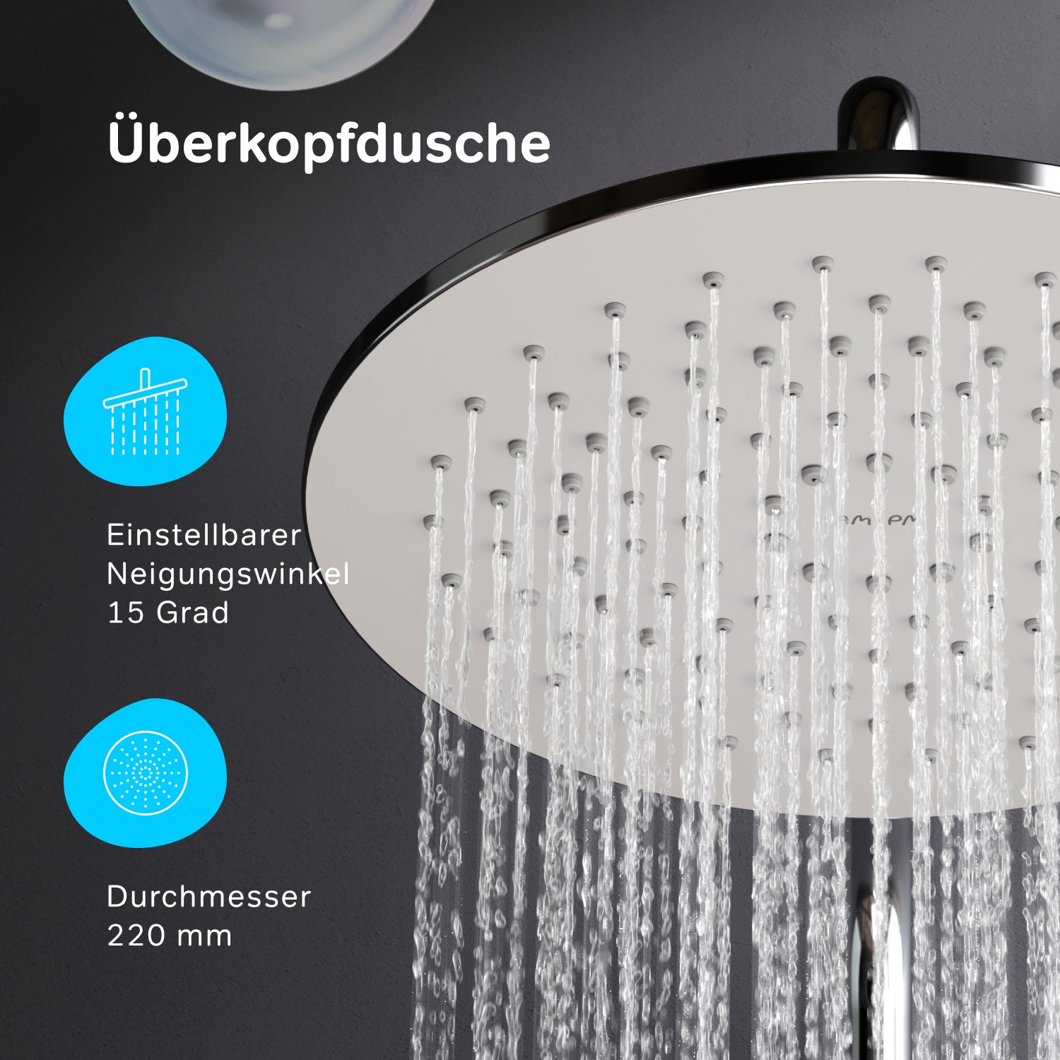 F07TB000 Duschsystem Hit Regendusche set Duschsäule