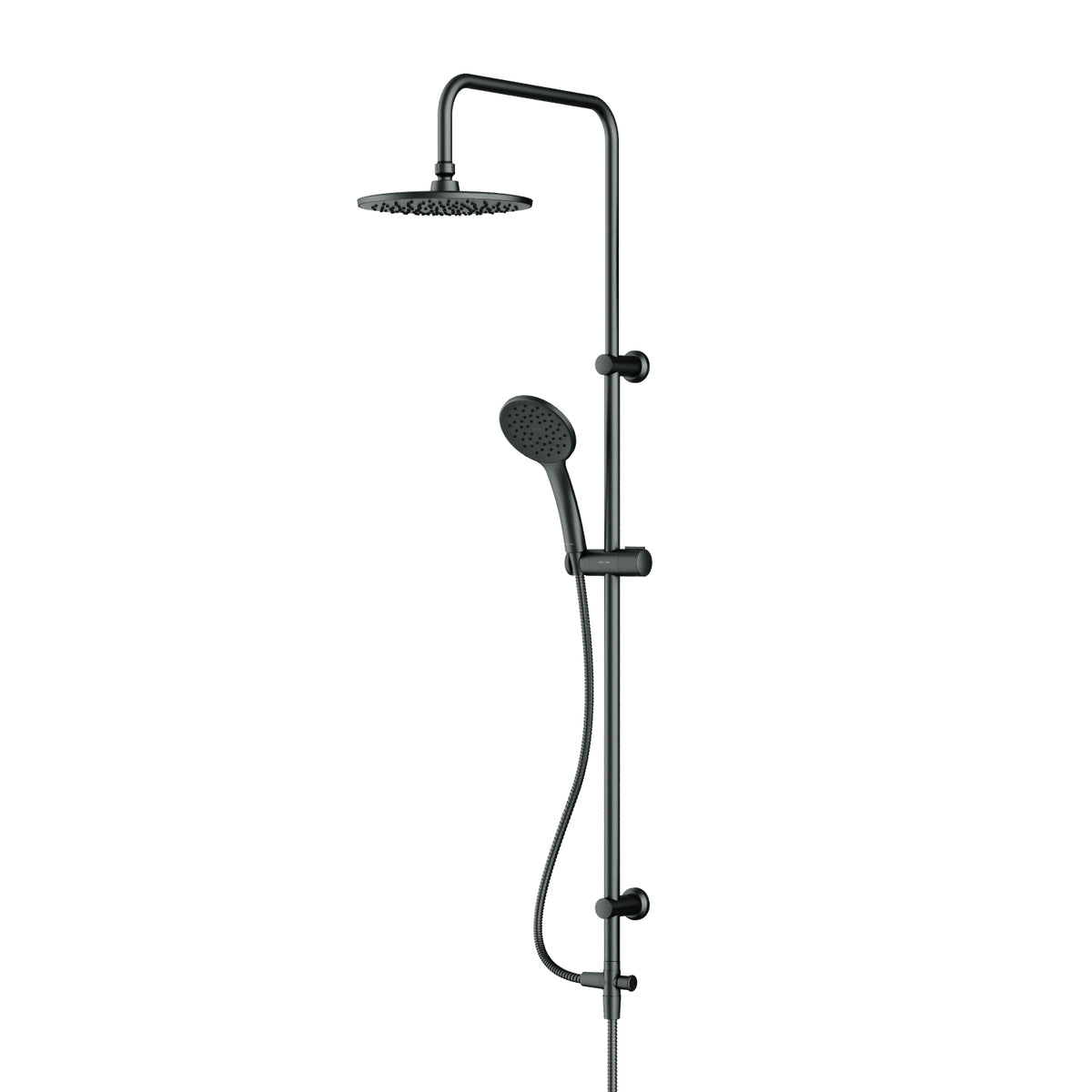 Système de douche Hit avec pommeau de douche effet pluie, noir–F07TB022