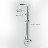 F07XA400 Duschsystem mit Thermostat Duscharmatur X-Joy Regendusche set Duschsäule ampm-store.de