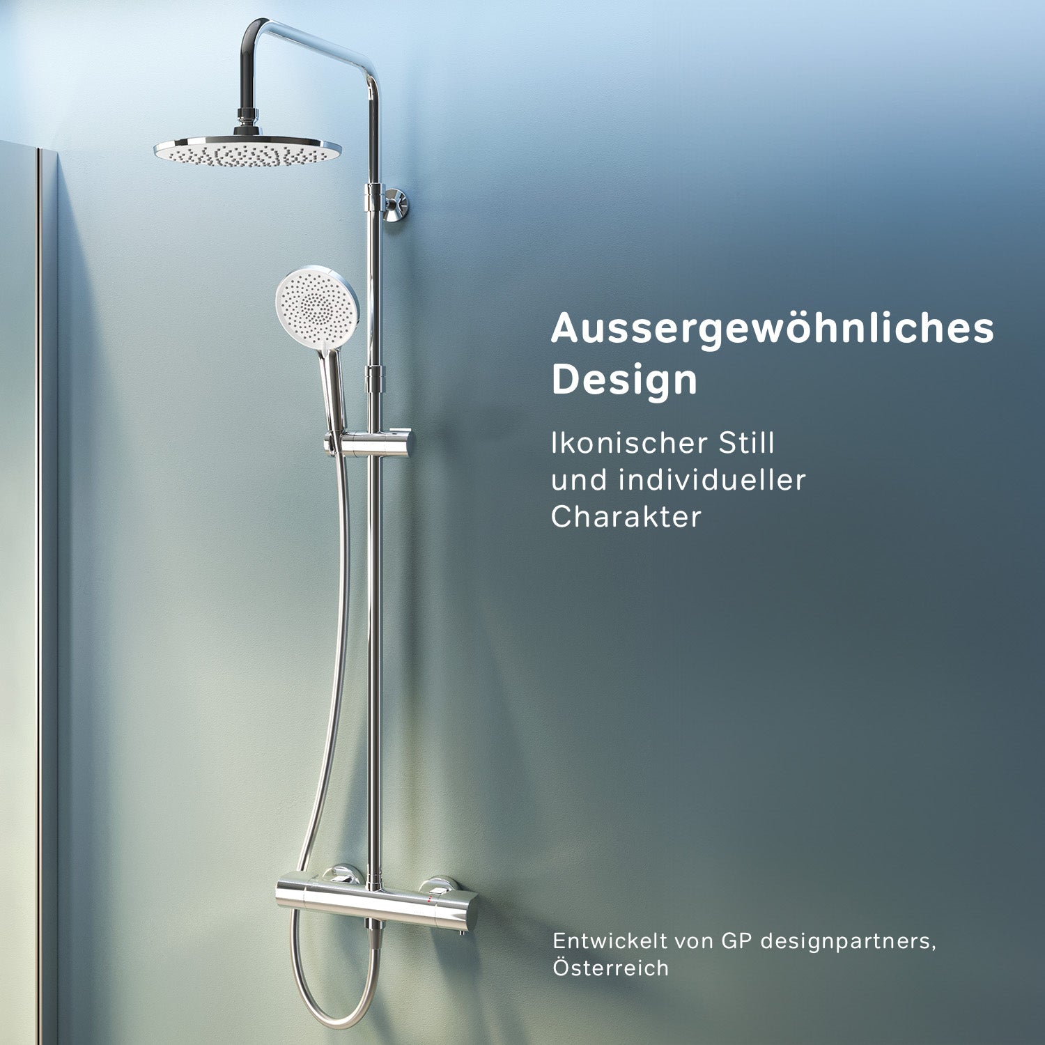 F07XA400 X-Joy Duschsystem mit Thermostat Duscharmatur