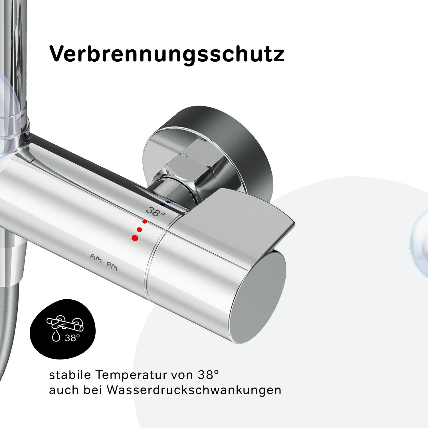 F07XA400 Duschsystem mit Thermostat Duscharmatur X-Joy Regendusche set Duschsäule ampm-store.de