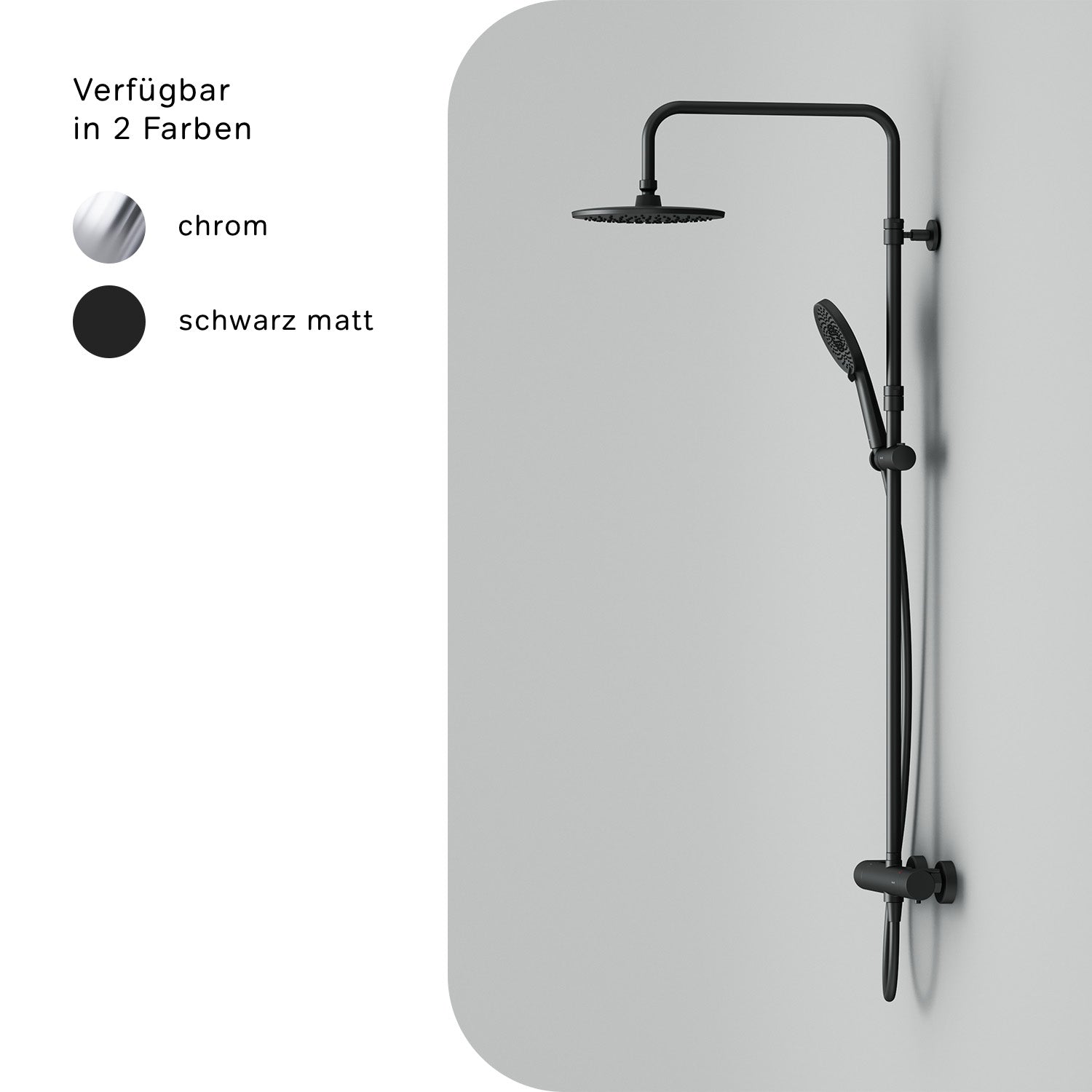 F07XA422 X-Joy Duschsystem mit Thermostat Duscharmatur, schwarz