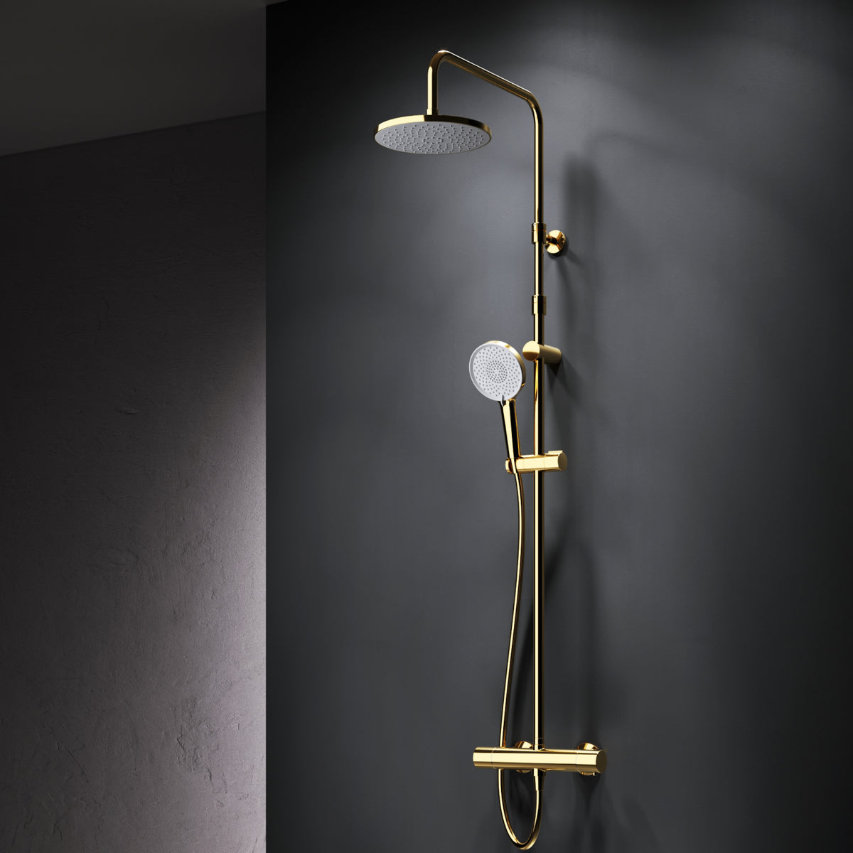 Système de douche X-Joy avec thermostat et douche de pluie, or–F07XA499