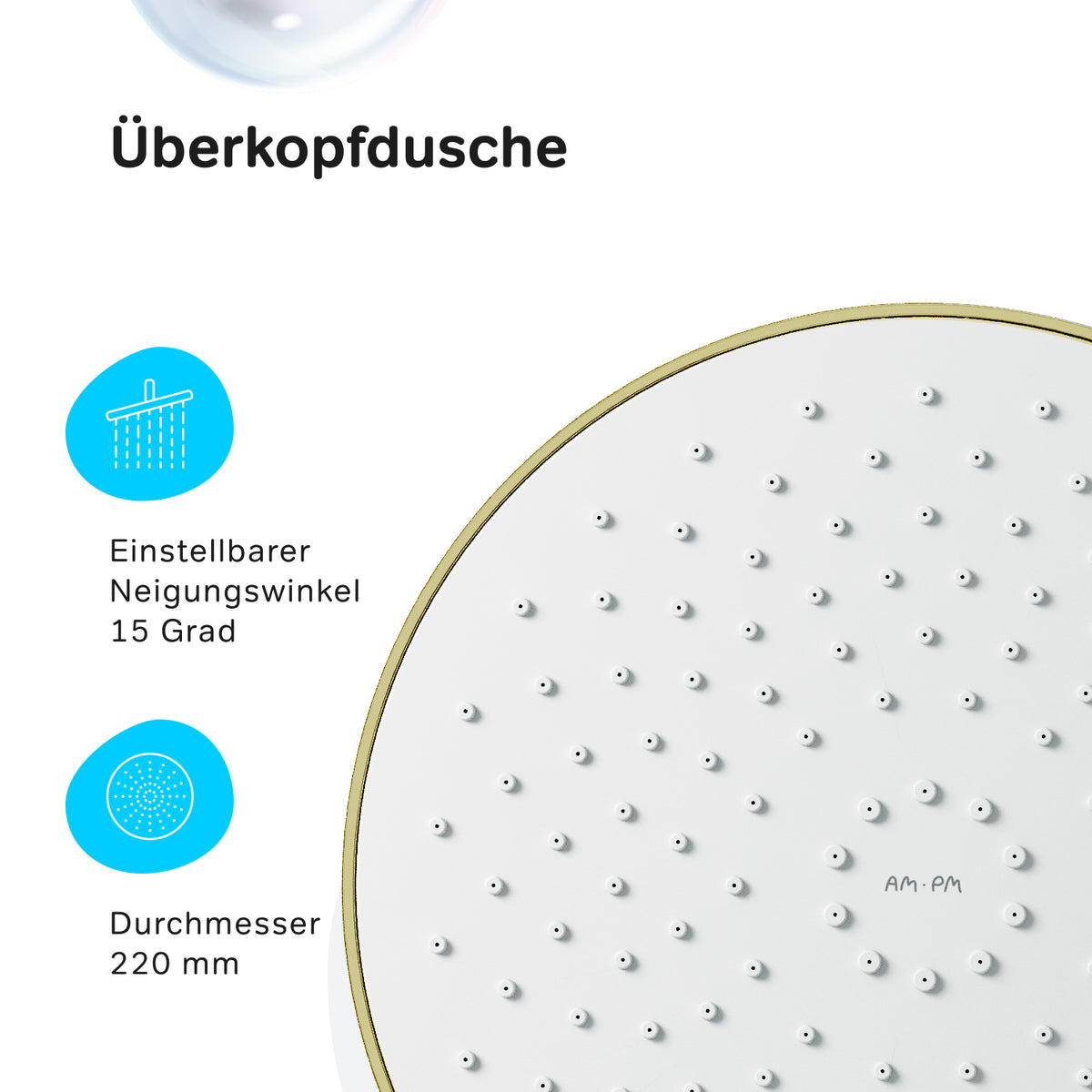 Système de douche X-Joy avec thermostat et douche de pluie, or–F07XA499