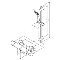 F408TA46 Hit Armaturen-Set: Thermostat Duscharmatur und Duschset ampm-store.de
