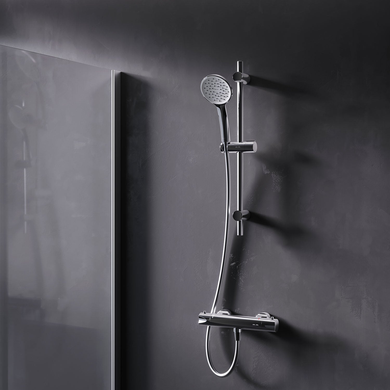 F408TA46 Hit Armaturen-Set: Thermostat Duscharmatur und Duschset ampm-store.de